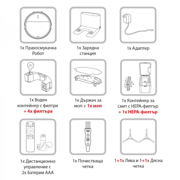 Прахосмукачка робот MUHLER Bobby 1, черна Прахосмукачка робот MUHLER Bobby 1, черна