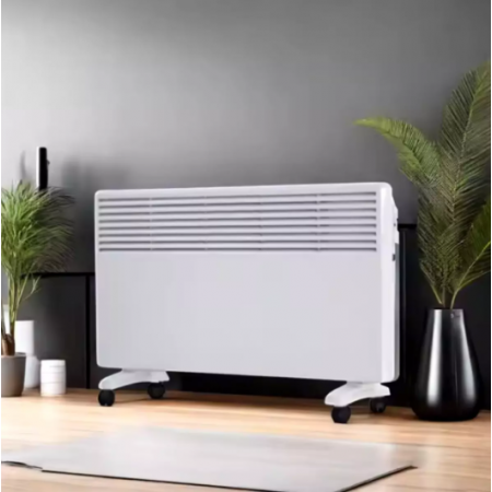 Електрически конвектор с цифров контрол и дистанционно управление, регулируем термостат, 2000 W, Бял Електрически конвектор с цифров контрол и дистанционно управление, регулируем термостат, 2000 W, Бял