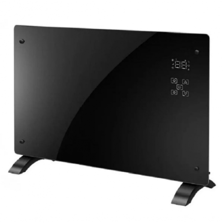 Конвектор стъклен панел, 2000W, LED дисплей, електронен сензорен термостат, таймер, Черен Конвектор стъклен панел, 2000W, LED дисплей, електронен сензорен термостат, таймер, Черен