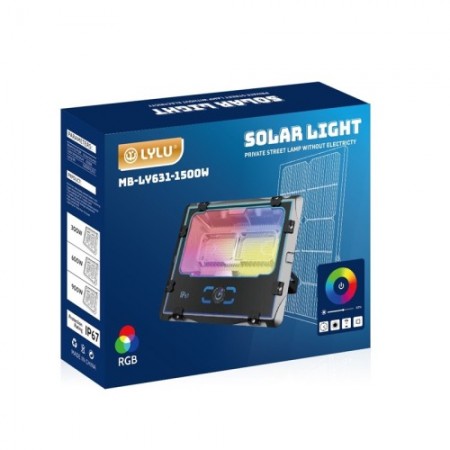 Многоцветен соларен прожектор с отделен панел 400W Многоцветен соларен прожектор с отделен панел 400W