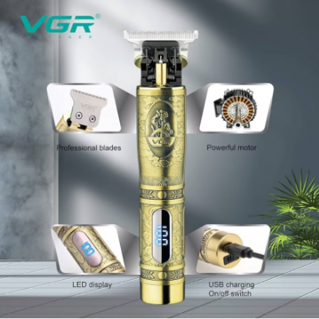 Професионален тример за коса и брада с дисплей VGR V-091 Професионален тример за коса и брада с дисплей VGR V-091