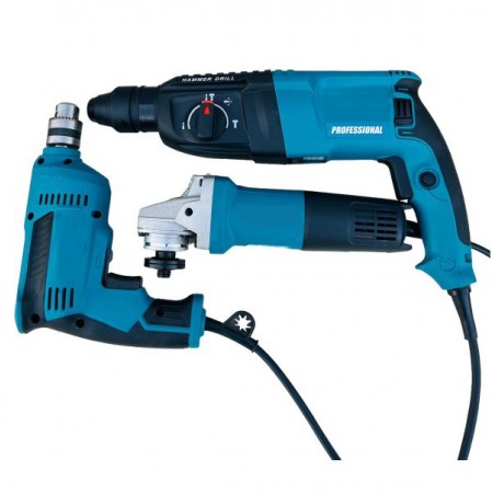 КОМПЛЕКТ 3В1 ПЕРФОРАТОР, БОРМАШИНА, ЪГЛОШЛАЙФ ЕЛЕКТРИЧЕСКИ КОМПЛЕКТ 3В1 ПЕРФОРАТОР, БОРМАШИНА, ЪГЛОШЛАЙФ ЕЛЕКТРИЧЕСКИ