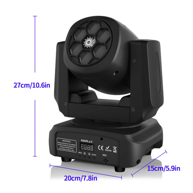 Диско прожектор със 7 диода Moving Head Диско прожектор със 7 диода Moving Head