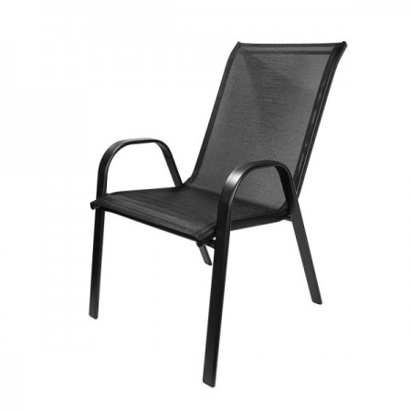 Градински стол метална конструкция и текстил, ZRC032 черен Градински стол метална конструкция и текстил, ZRC032 черен