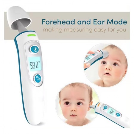 Медицински инфрачервен безконтактен термометър за чело или ухо Медицински инфрачервен безконтактен термометър за чело или ухо