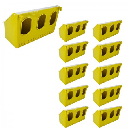 Хранилка за гълъби с 3 отделения комплект 10 броя Хранилка за гълъби с 3 отделения комплект 10 броя