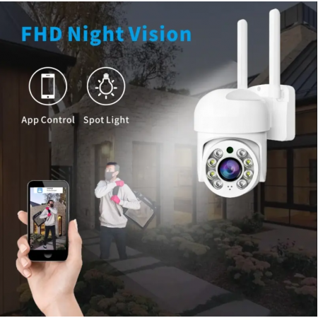 2 Броя въртяща Wi-Fi камера за наблюдение Jortan