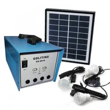 Соларна инверторна система GD8018, 12V-220V, 3 крушки