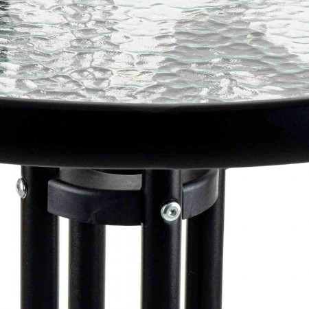 Метална маса със стъклен плот 60x74cm Метална маса със стъклен плот 60x74cm