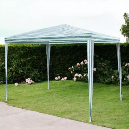 Градинска шатра 3 x 3 м, полиетилен бяло и зелено Градинска шатра 3 x 3 м, полиетилен бяло и зелено