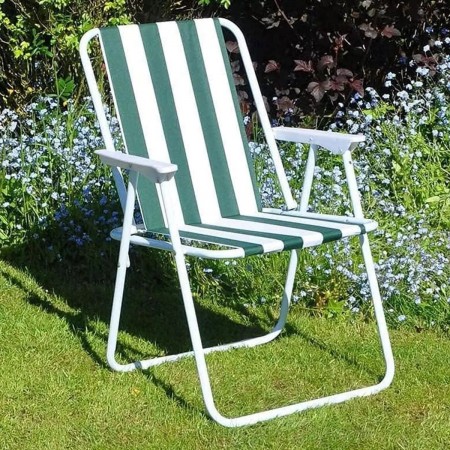 Сгъваем стол за къмпинг на райета - в синьо или зелено Сгъваем стол за къмпинг на райета - в синьо или зелено