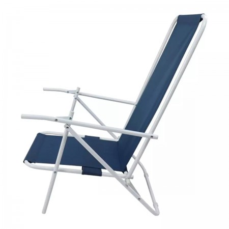 Сгъваем стол за къмпинг с висока облегалка, син Сгъваем стол за къмпинг с висока облегалка, син