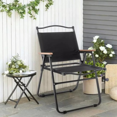 Сгъваем стол за къмпинг, черен