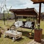 Триместна Градинска Люлка - 230х120х164cm - 350кг - кафява - SW-001 Триместна Градинска Люлка - 230х120х164cm - 350кг - кафява - SW-001
