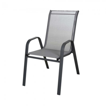 Текстилен Стол - 74х54х92см - сив Текстилен Стол - 74х54х92см - сив