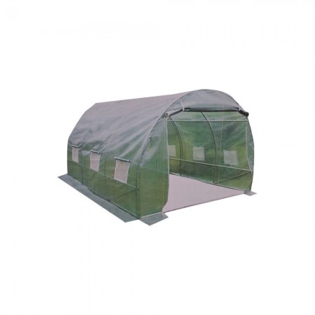 Оранжерия - 300х200х200см - 135гр PE - 6 прозореца - 2 врати - зелена - GH-004 Оранжерия - 300х200х200см - 135гр PE - 6 прозореца - 2 врати - зелена - GH-004