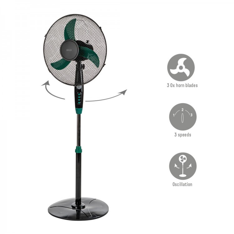 Вентилатор на стойка 16" Muhler FM-1650, 40W Вентилатор на стойка 16" Muhler FM-1650, 40W