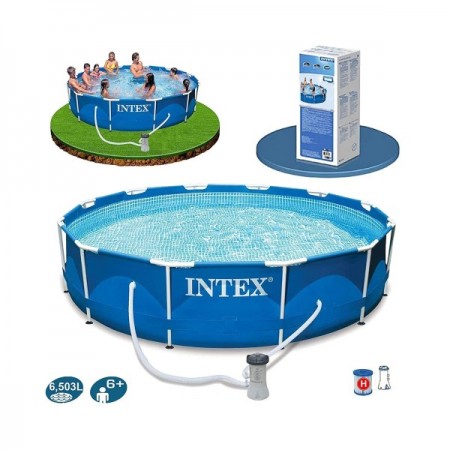 Басейн 3.66х0.76м Intex 28212 Metal Frame с метална рамка к-кт помпа и филтър Басейн 3.66х0.76м Intex 28212 Metal Frame с метална рамка к-кт помпа и филтър