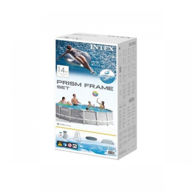 Басейн 4.27х1.07м Intex 26720 призма с метална рамка и филтърна помпа Басейн 4.27х1.07м Intex 26720 призма с метална рамка и филтърна помпа