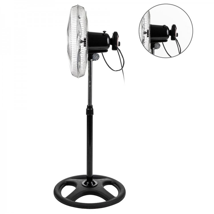 Вентилатор на стойка 16''Muhler FM-6136D 3in1, 50W, индустриален, на стойка, стена, под Вентилатор на стойка 16''Muhler FM-6136D 3in1, 50W, индустриален, на стойка, стена, под