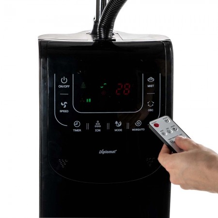 Вентилатор с водна мъгла 16" Diplomat DX-77 PHANTOM 7in1, 90W, мултифункционален, LED, дистанционно Вентилатор с водна мъгла 16" Diplomat DX-77 PHANTOM 7in1, 90W, мултифункционален, LED, дистанционно