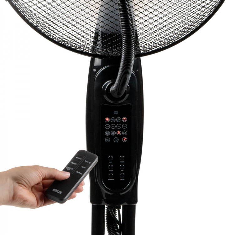 Вентилатор с водна мъгла 16'' Muhler MF-1609RC, 75W, LED, дистанционно Вентилатор с водна мъгла 16'' Muhler MF-1609RC, 75W, LED, дистанционно