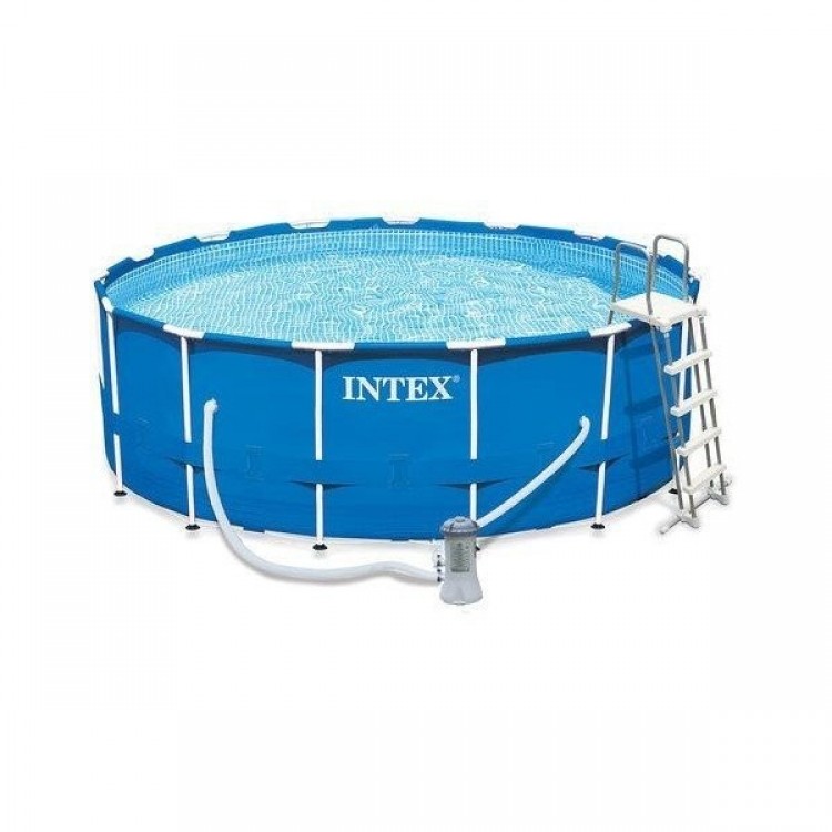Басейн Intex 28242 с метална рамка, 4.57 х 1.22 м с подарък подложка Басейн Intex 28242 с метална рамка, 4.57 х 1.22 м с подарък подложка