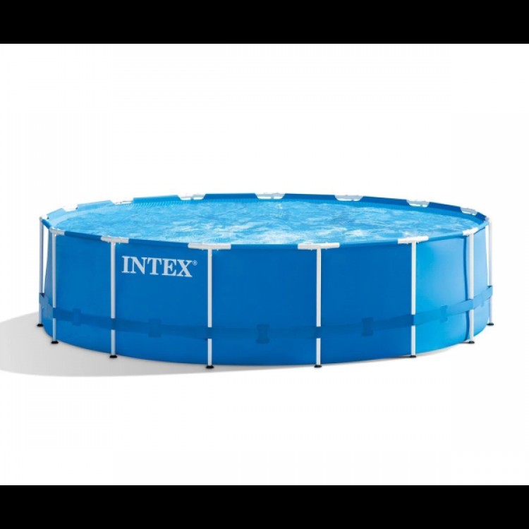 Басейн Intex 28242 с метална рамка, 4.57 х 1.22 м с подарък подложка Басейн Intex 28242 с метална рамка, 4.57 х 1.22 м с подарък подложка