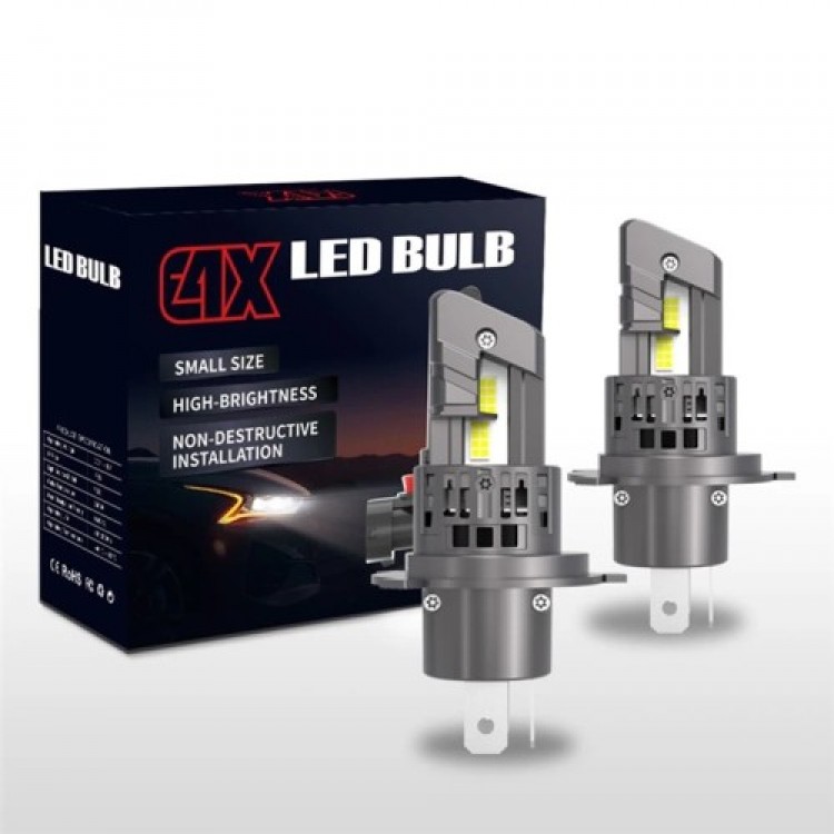 КОМПЛЕКТ LED ДИОДНИ КРУШКИ ЗА КОЛА - ЗА ДИРЕКТЕН МОНТАЖ E4X H4/H18 КОМПЛЕКТ LED ДИОДНИ КРУШКИ ЗА КОЛА - ЗА ДИРЕКТЕН МОНТАЖ E4X H4/H18