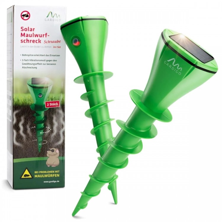 2 Броя Соларен уред против къртици, мравки и полевки Gardigo 2 Броя Соларен уред против къртици, мравки и полевки Gardigo