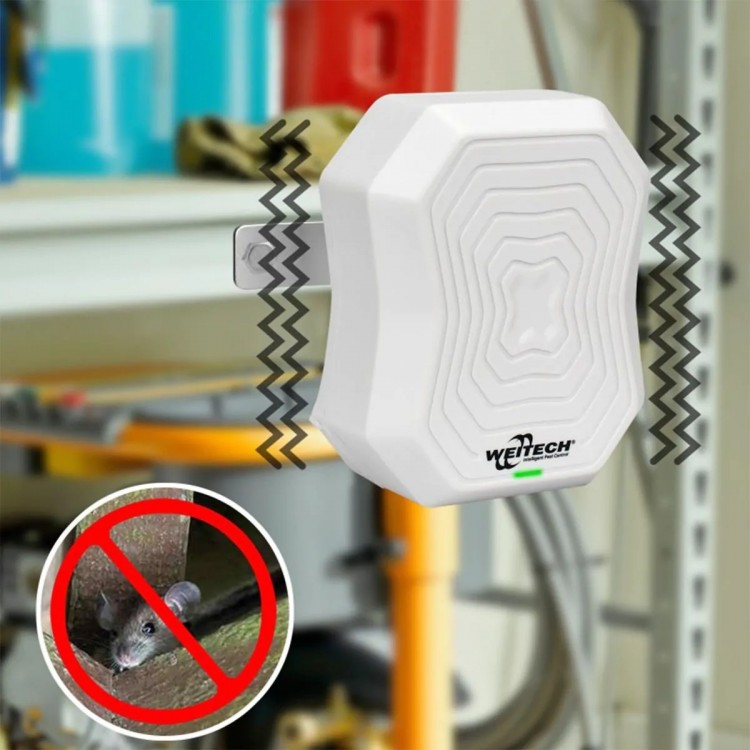Уред против мишки, плъхове, съсели и гущери с вибрация и звук Weitech WK0400 Уред против мишки, плъхове, съсели и гущери с вибрация и звук Weitech WK0400