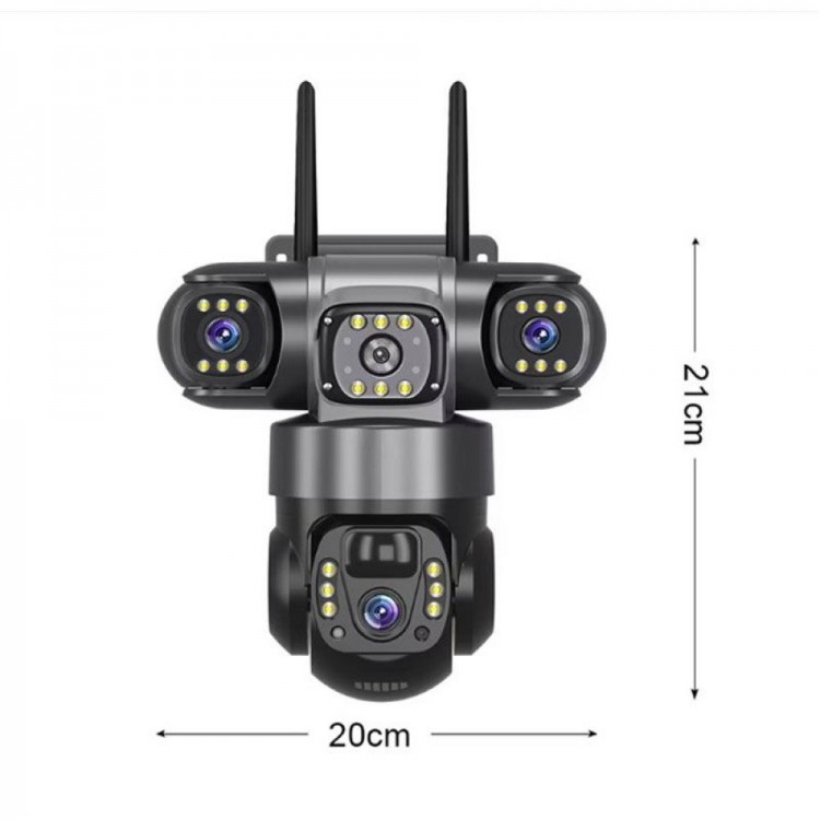 Соларна камера – 6MP Full HD, троен обектив, движение, нощно виждане, двупосочна комуникация, IP66 Соларна камера – 6MP Full HD, троен обектив, движение, нощно виждане, двупосочна комуникация, IP66