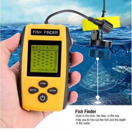 Преносим сонар за риба с дисплей и сонарен сензор – до 100 метра Преносим сонар за риба с дисплей и сонарен сензор – до 100 метра