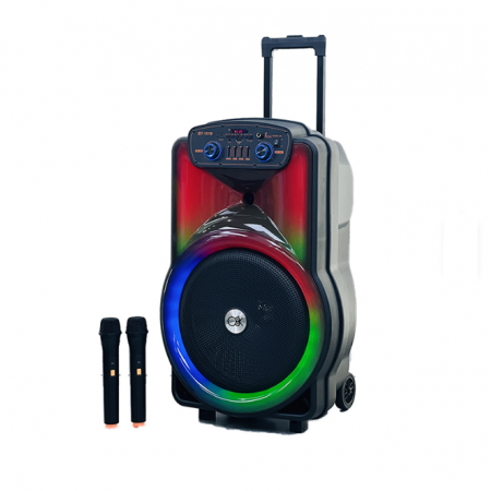 Безжична тонколона BT-1518 15inch с два безжични микрофона