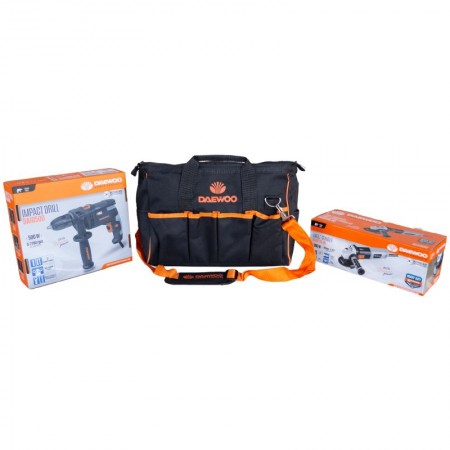 Ъглошлайф DAAG115-90 + Бормашина DAID500 + чанта к-кт DAEWOO Ъглошлайф DAAG115-90 + Бормашина DAID500 + чанта к-кт DAEWOO