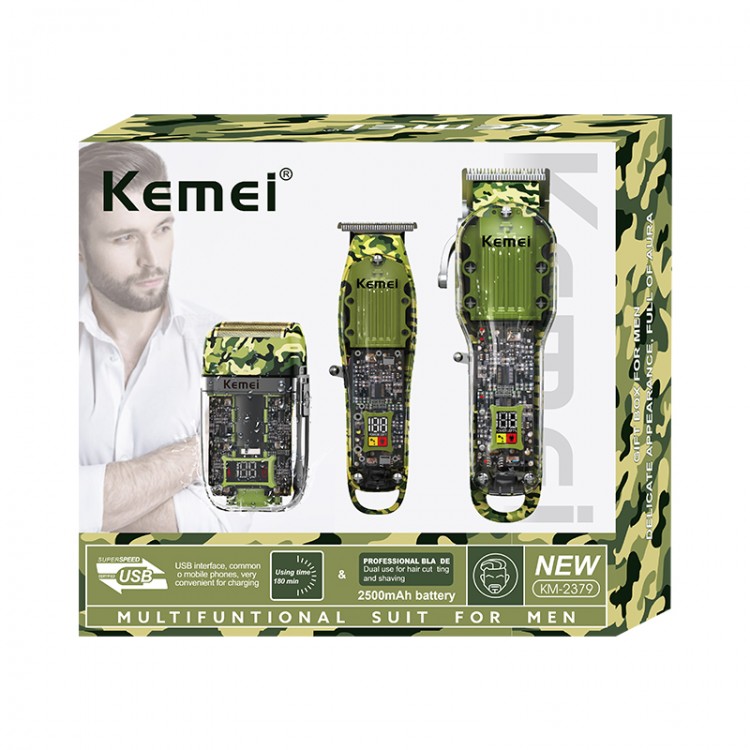 Комплект машинки за подстригване и бръснене Kemei KM 2379
