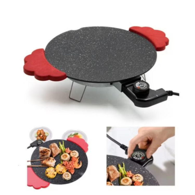 Преносима електрическа настолна скара, с незалепваща повърхност за готвене и топлоустойчиви дръжки, мощност 800 W Преносима електрическа настолна скара, с незалепваща повърхност за готвене и топлоустойчиви дръжки, мощност 800 W