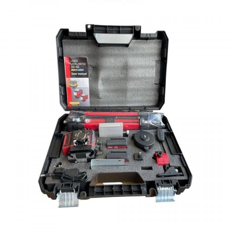 4D лазерен нивелир с 360 градуса завъртане, 16 линии ( със зелен лазер ) и дисплей KraftRoyal 4D лазерен нивелир с 360 градуса завъртане, 16 линии ( със зелен лазер ) и дисплей KraftRoyal