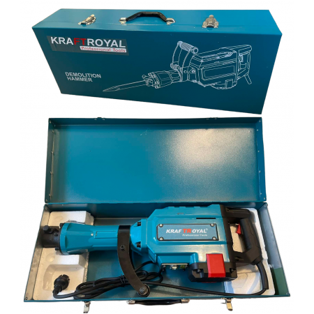 Професионален електрически къртач 2400W в метален куфар KraftRoyal Професионален електрически къртач 2400W в метален куфар KraftRoyal