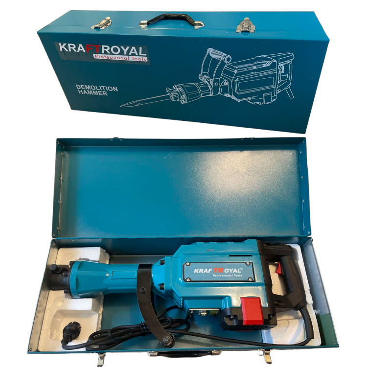 Професионален електрически къртач 2400W в метален куфар KraftRoyal Професионален електрически къртач 2400W в метален куфар KraftRoyal