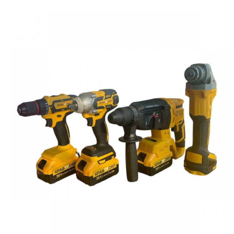 Професионален комплект 4 в 1 – перфоратор, ъглошлайф, гайковерт и винтоверт в едно FS-20576 Професионален комплект 4 в 1 – перфоратор, ъглошлайф, гайковерт и винтоверт в едно FS-20576