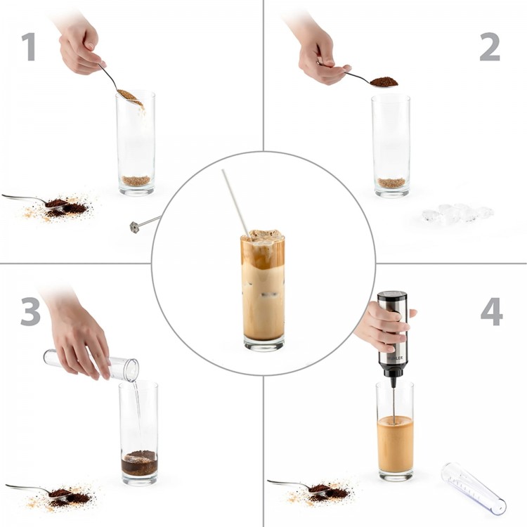 Фрапе миксер ръчен Muhler FMX-255S, 25W, Метално тяло Фрапе миксер ръчен Muhler FMX-255S, 25W, Метално тяло