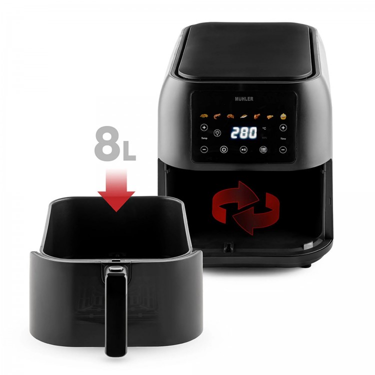Фритюрник с горещ въздух Muhler MFX-815, 1700W, LED Фритюрник с горещ въздух Muhler MFX-815, 1700W, LED