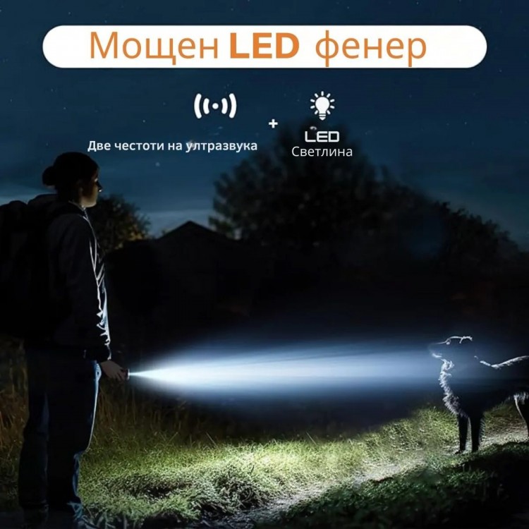 Ултразвуков уред за защита от кучета Dog Trainer- Кучегон за висока ефективност Ултразвуков уред за защита от кучета Dog Trainer- Кучегон за висока ефективност