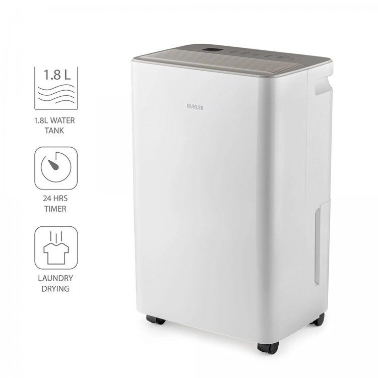 Влагоуловител Muhler MHD-10T25, 10L/24h, Ion&Carbon Влагоуловител Muhler MHD-10T25, 10L/24h, Ion&Carbon