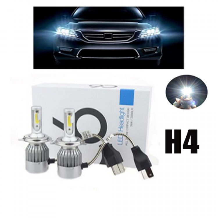 LED ДИОДНИ КРУШКИ C6 H4 Golden - 80W/ 8000LM Led Headlight LED ДИОДНИ КРУШКИ C6 H4 Golden - 80W/ 8000LM Led Headlight
