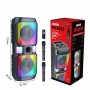 Преносима Bluetooth тонколона QS8268 с 2х8 инча говорители и 2 безжични микрофона Преносима Bluetooth тонколона QS8268 с 2х8 инча говорители и 2 безжични микрофона