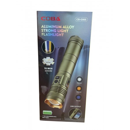 Трицветен LED фенер COBA CB-G905 Трицветен LED фенер COBA CB-G905