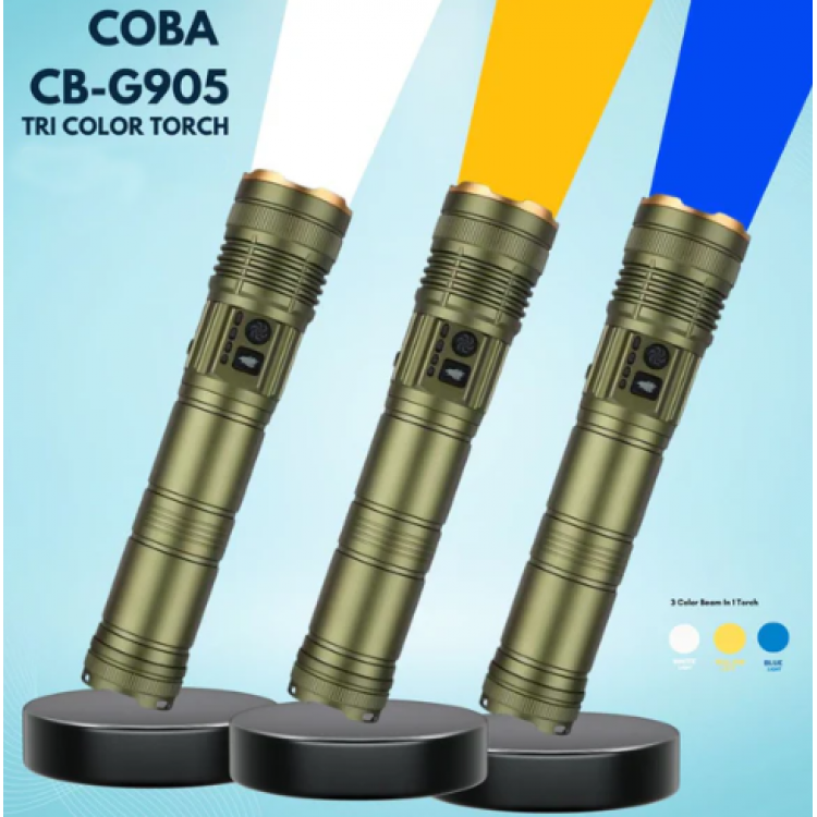 Трицветен LED фенер COBA CB-G905