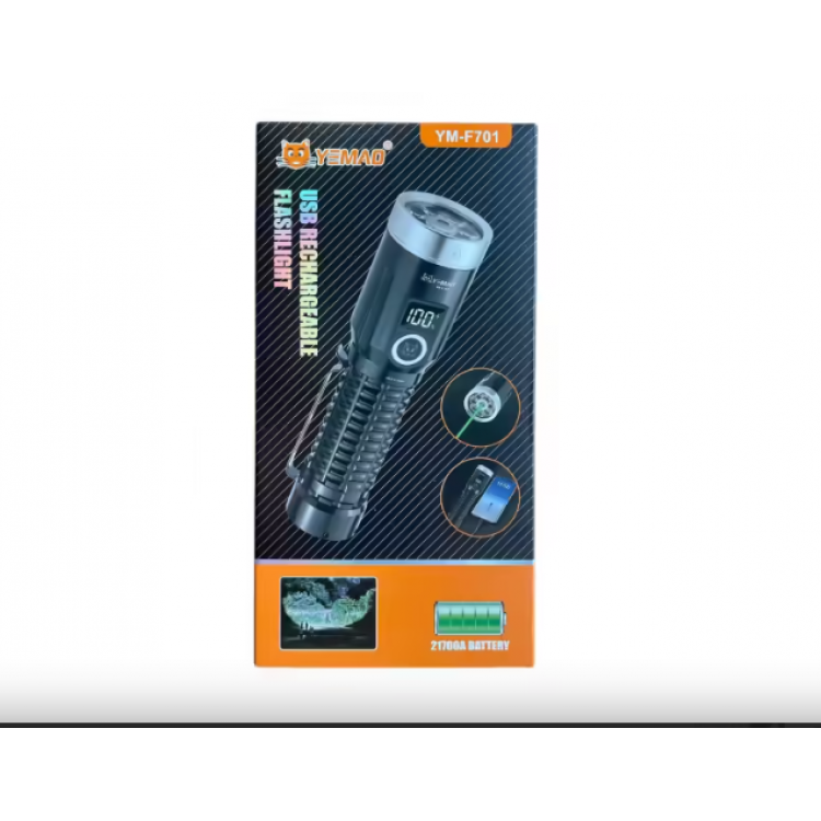МОЩЕН LED ФЕНЕР YEMAO YM-F701 С МАГНИТ